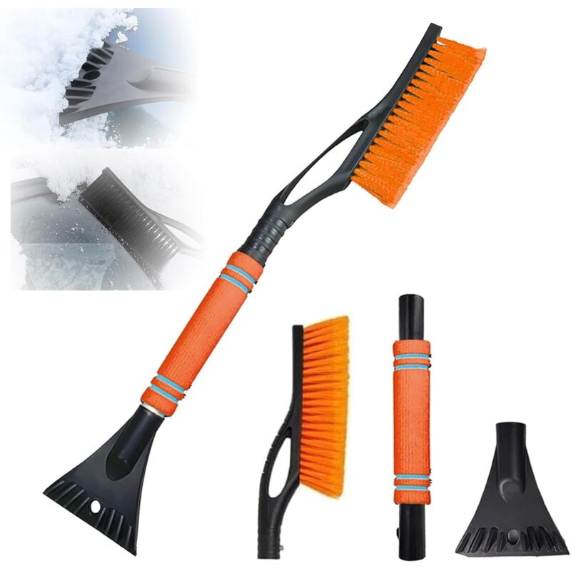 Auto-schneebürste, 2-in-1 Abnehmbarer Eiskratzer, Auto-schneebürste, Windschutzscheibenkratzer, Auto-eiskratzer, Für Auto-windschutzscheiben Und Autofenster