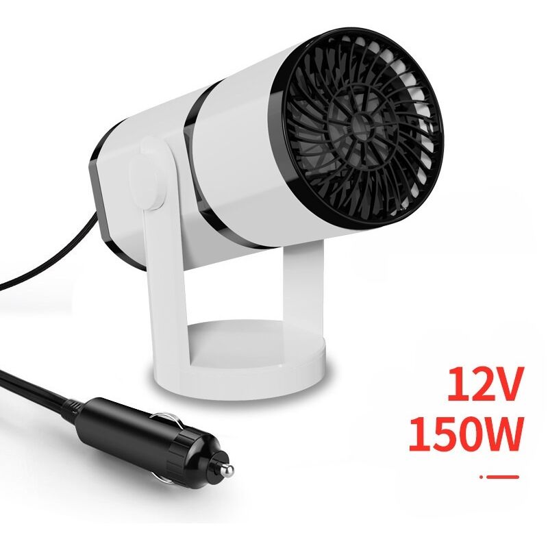 Tragbare 2-in-1-autoheizung, 12 V, 150 W, Schnellheizung, Scheibenenteiser, 360°-drehung, Windschutzscheibenentfeuchter Mit Zigarettenanzünderstecker Für Pkw Und Suvs