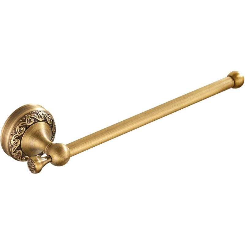 Wandmontierter Handtuchhalter Fürs Badezimmer, Handtuchstange, Antikes Messing-design Mit Schnitzereien, Gebürstete Bronze