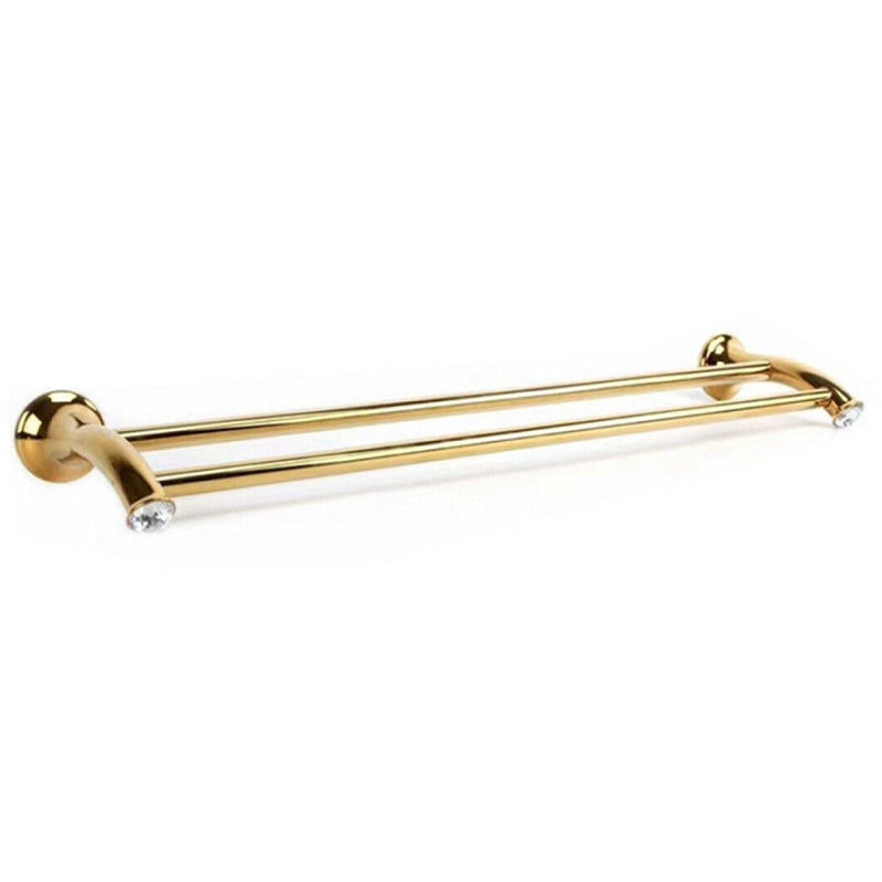 2-poliger Handtuchhalter Für Badezimmer, Wandmontage, Home Gold Dgo-096