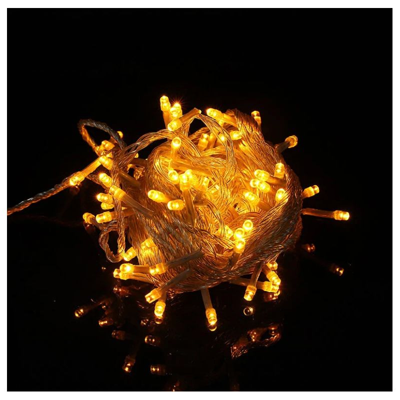 100 M Lange Lichterkette Mit 1000 Leds Für Karneval, Hochzeiten, Außen-, Garten- Und Innenbeleuchtung (gelb)