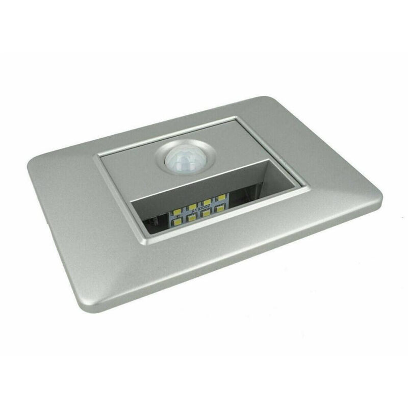 Faretto Segnapasso A Led Per Scatola 503 Con Sensore Movimento Luce Fredda 6500k Silber
