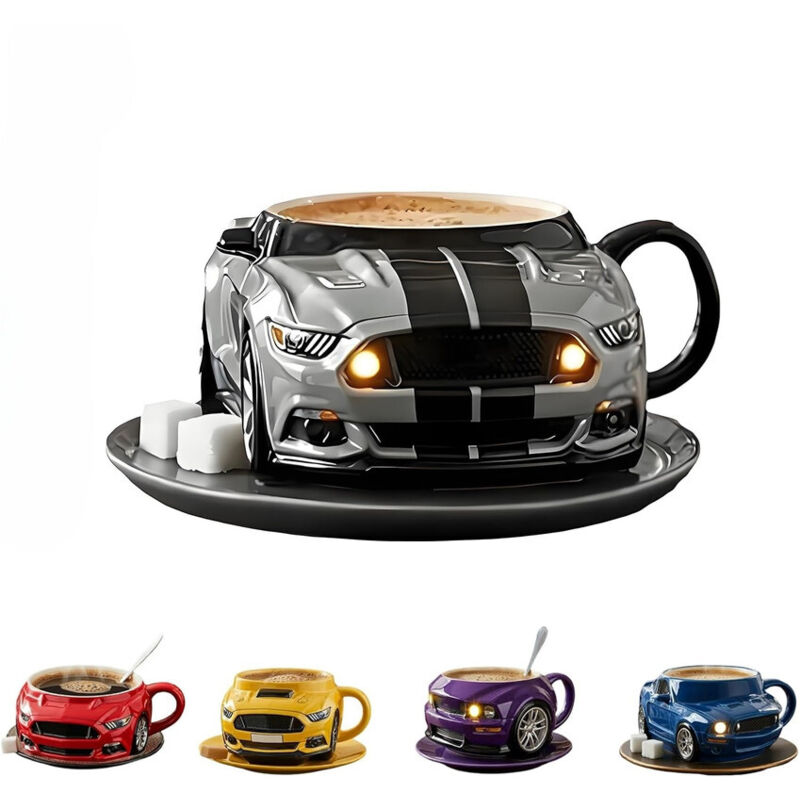 Doppelwandiger Edelstahl-kaffeebecher – Käfer-design – Für Kaffee, Tee Und Eiskaffee – Grau