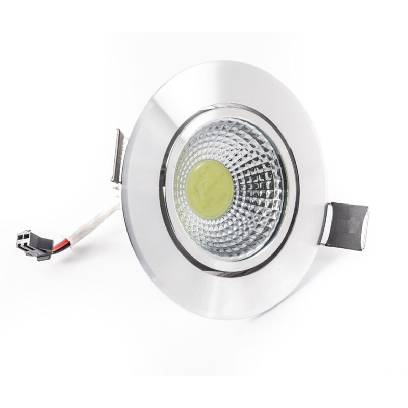 3w 5w 7w 12w 20w 30w Cob-led-scheinwerfer Mit Hochleistungsfedern, Silber, 7 Watt