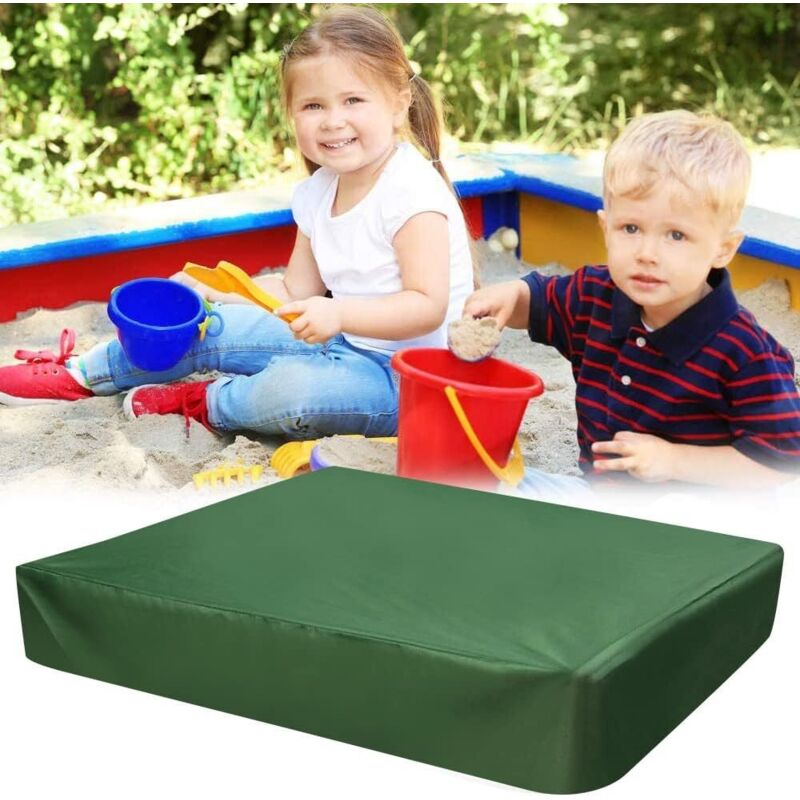 Sandkastenabdeckung 125 X 125 X 20 Cm, Wasserdichte Sandkastenabdeckung, Schutzhülle Für Sandkasten, Wasserdichte Sandkastenabdeckung Aus Oxford-gewebe Für Den Garten, Grün