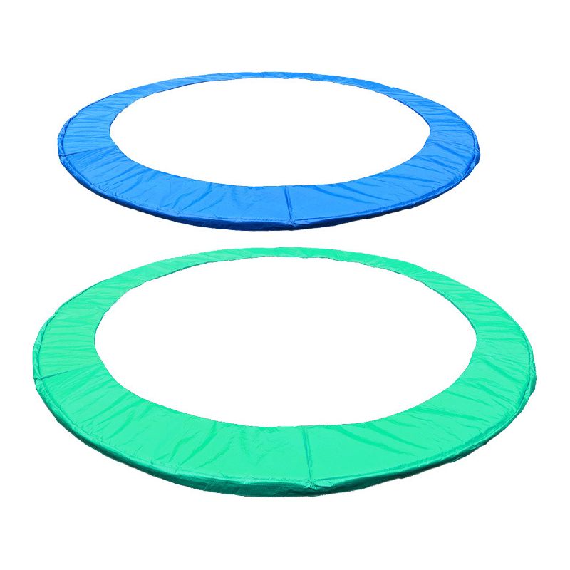 Große Trampolin-sprungmatte Mit Schutzhülle, Schwammkissen, Federkissen, Antikollisions-federabdeckung Und Ringrand (grün, Durchmesser 2,44 Meter)