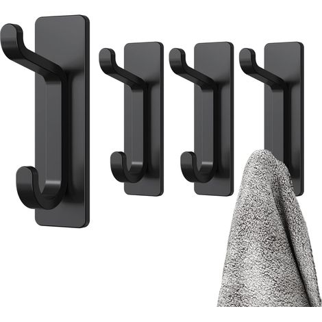 Selbstklebender Wandhaken, Handtuchhalter Für Bad Und Küche, Selbstklebender Kleiderhaken, Kein Bohren Erforderlich, Wasser- Und Rostfrei, 4 Stück