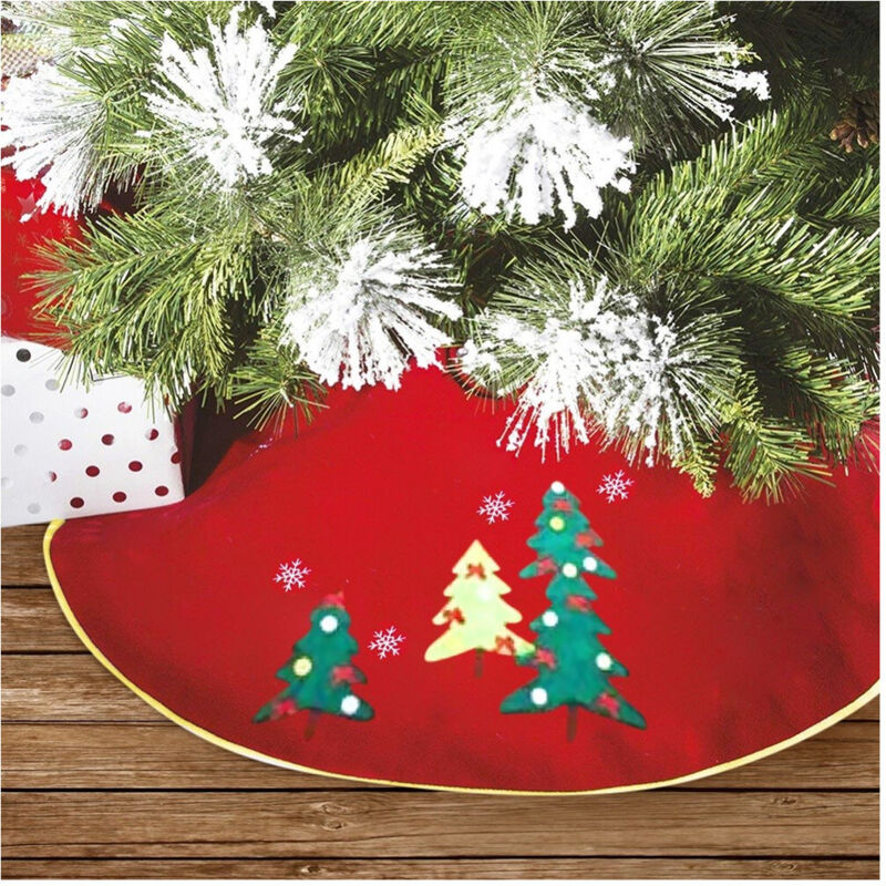 Weihnachtsbaum-teppichrock 100 Cm Rot Weihnachtsdekorationen