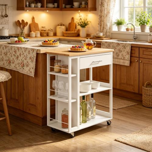 Praktischer Trolley,snack Rack Mit Rädern,tragbarer Küchenwagen(nur Mit Küchenwagen) on-site