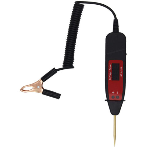 Auto-spannungsprüfer, Dc3–36 V, Universal Auto-stromkreis-tester, Stift, Lcd-digitalanzeige, Spannungssondendetektor Für Die Fahrzeugwartung