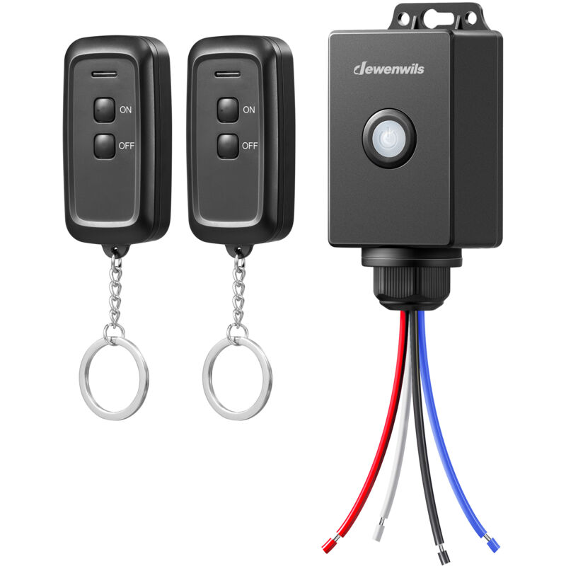 Ip65 Wasserdichter, Kabelloser Innen-/außenschalter – 30 M Reichweite – Einfache, Kabellose Installation – Geeignet Für Garten- Und Garagenbeleuchtung