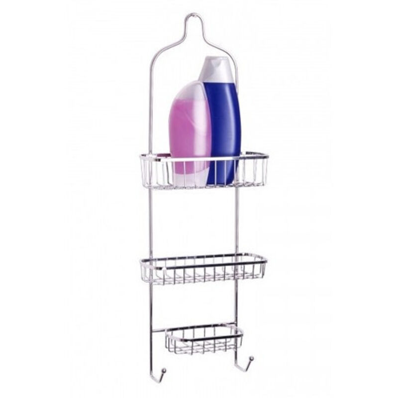 Badezimmer-kleiderständer Mit 2 Ablagen Und Seifenschale Aus Edelstahl, 62 Cm, 3 Ablagen