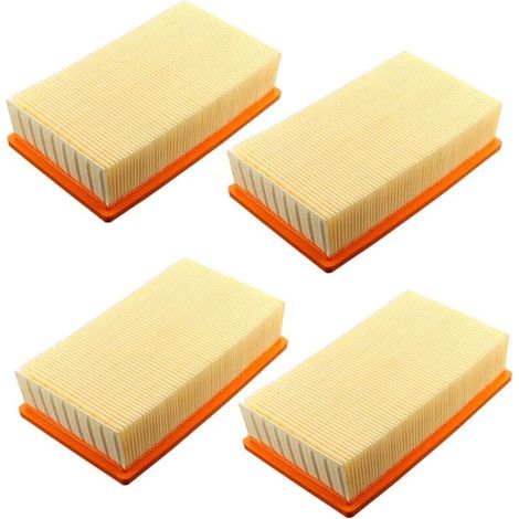 4er-pack Filter Für Hilti Vc 20 U, Vc 40 U Und Um Staubsaugerflacher Luftfilter Für Kärcher Nt25 Nt35 Nt45lamellenfilter Für Nass- Und Trockensauger