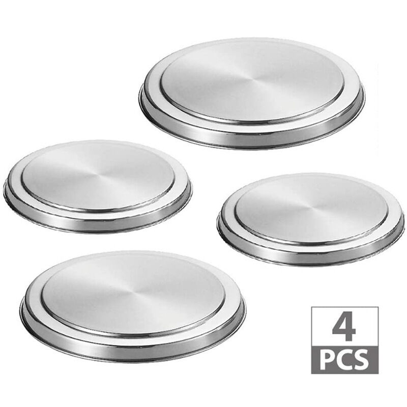 4-teiliges Edelstahl-kochfeldabdeckungsset, Kochfeldschutz, 17/21 Cm Küchenhelfer-set, Küchenzubehör