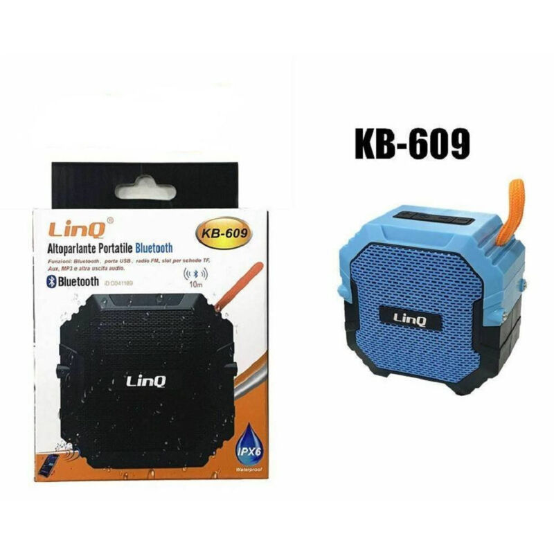Linq Kb-609 Wasserdichter, Tragbarer Bluetooth-lautsprecher Mit Usb-, Fm- Und Tf-radio