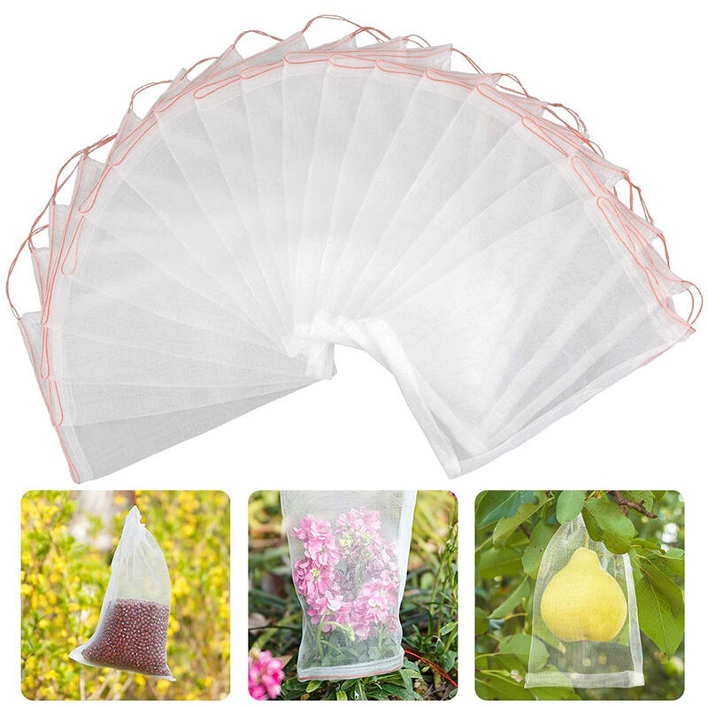Pflanzenschutzbeutel, 50 Stück, Gartenobstschutzhüllen Für Weinreben, Feigen, Blumen, Saatgut, Gemüse – Schutz Vor Insekten, Mücken Und Käfern – 35 X 25 Cm