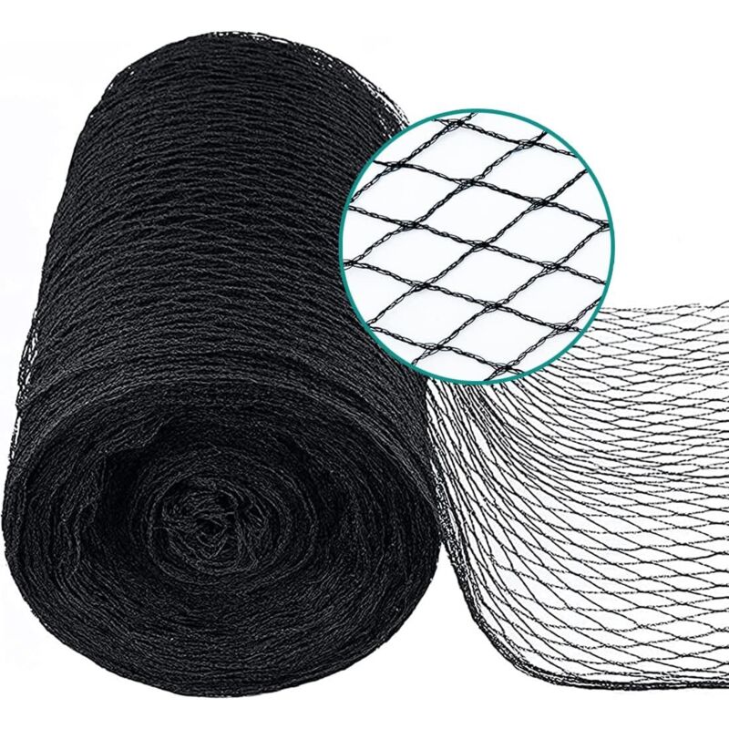 Ineasicer 8 M X 10 M Schwarzes Fischteichnetz, Feinmaschig - Schützt Fische Vor Vögeln, Katzen, Raubtieren Und Uv-strahlung - Wiederverwendbar, Inklusive Heringen