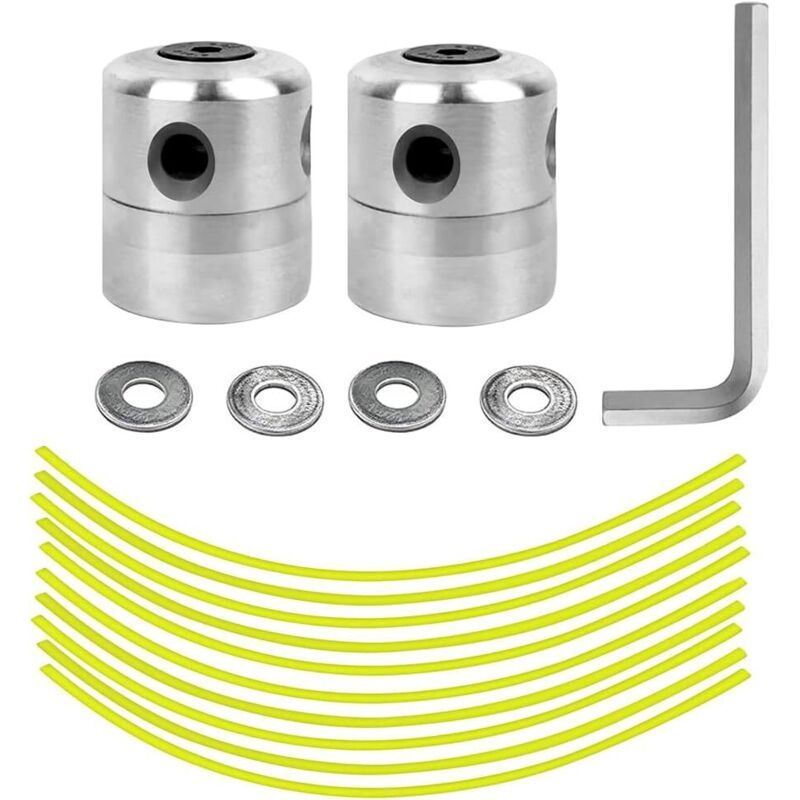 Set Aus 2 Universellen Aluminium-freischneiderköpfen Mit Doppelter Fadentrommel Für Freischneider Und Unkrautschneider.