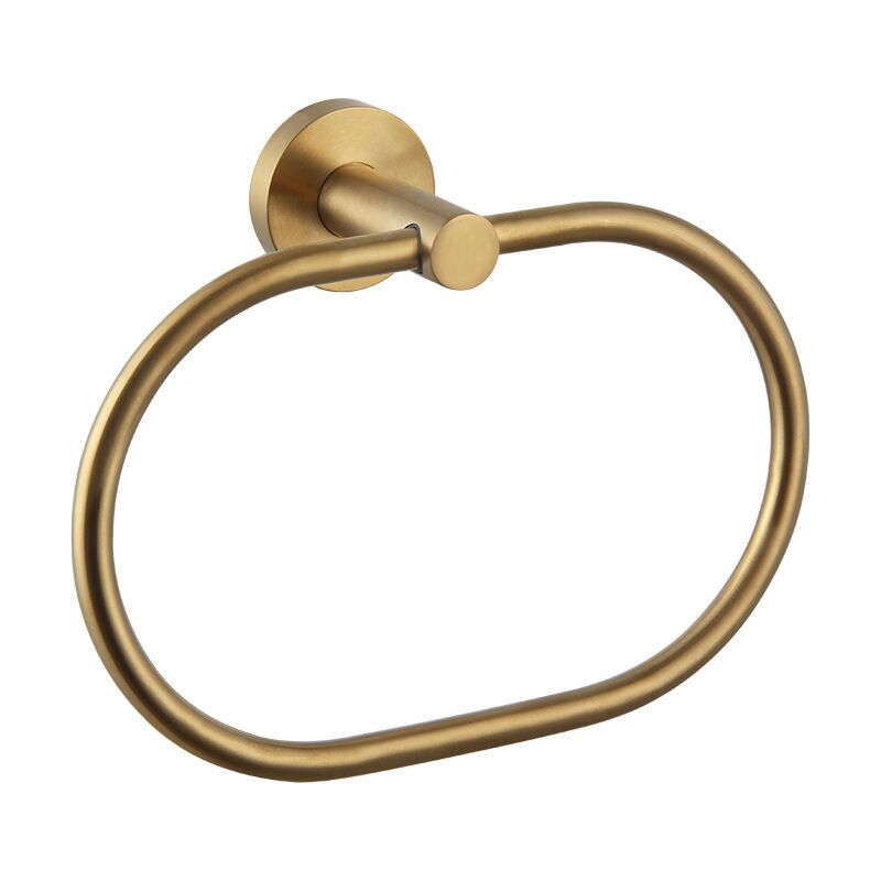 Handtuchring, Runder Handtuchhalter, Moderner Handtuchhalter Aus Verchromtem Edelstahl 304 Für Badezimmer, Küche, Terrasse (gebürstetes Gold, 200 X 71 X 139 Mm)