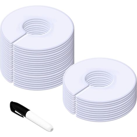 Verpackt Mit 30 Weißen Längen Kleiderbügel-trennwänden Für Kleiderschränke (außen 9 Cm, Innen 35 Cm Durchmesser)