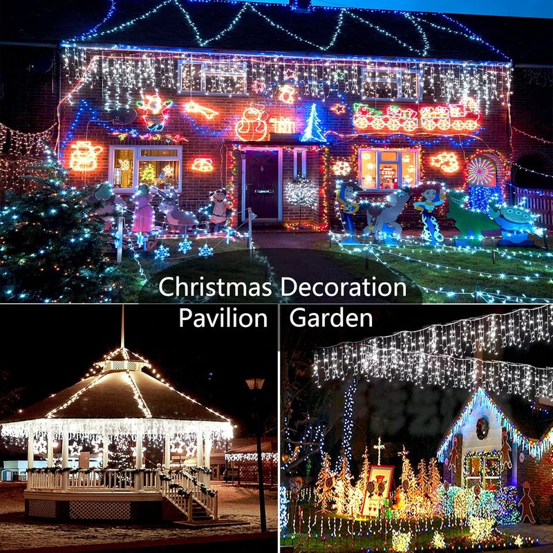 50 M Lange Lichterkette Mit 500 Leds Für Karneval, Hochzeiten, Außen-, Garten- Und Innenbeleuchtung (weiß)