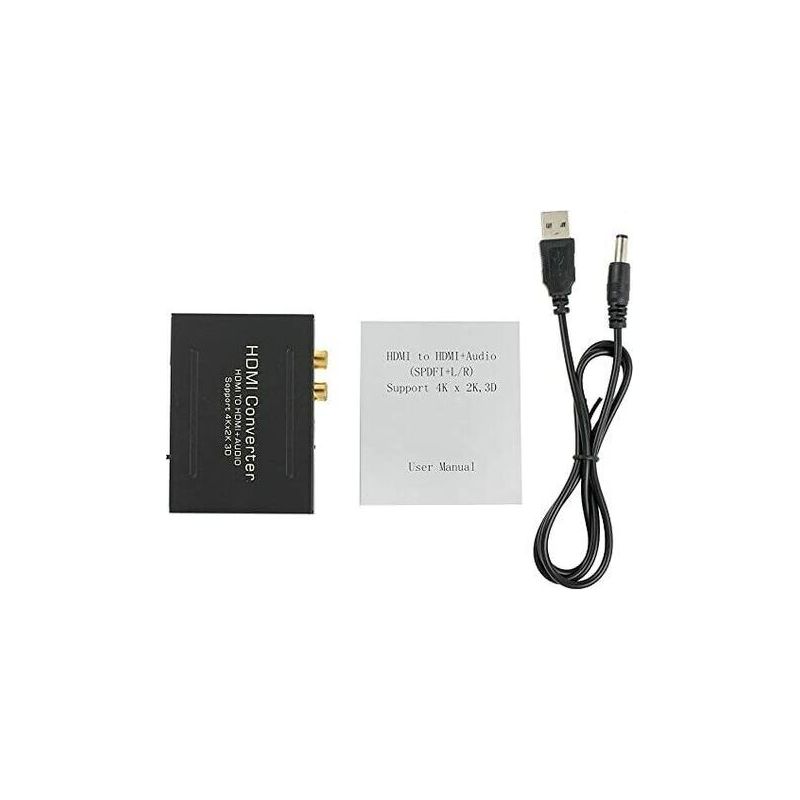 4k Hdmi-audiokonverter 2160p Hdmi Auf Hdmi + Optischer Spdif/toslink Rca L/r Audio-extraktor Digital-analog-dac Videoadapter 4kx2k Für Blu-ray-player, Dvd-player, Xbox One Usw.