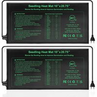 Nazalus – Angebot: 2er-pack Heizmatten Für Sämlinge (25,4 X 52,7 Cm), Gewächshaus-heizkissen, Wasserdichte Heizmatten Für Die Saatgutkeimung, Terrarium