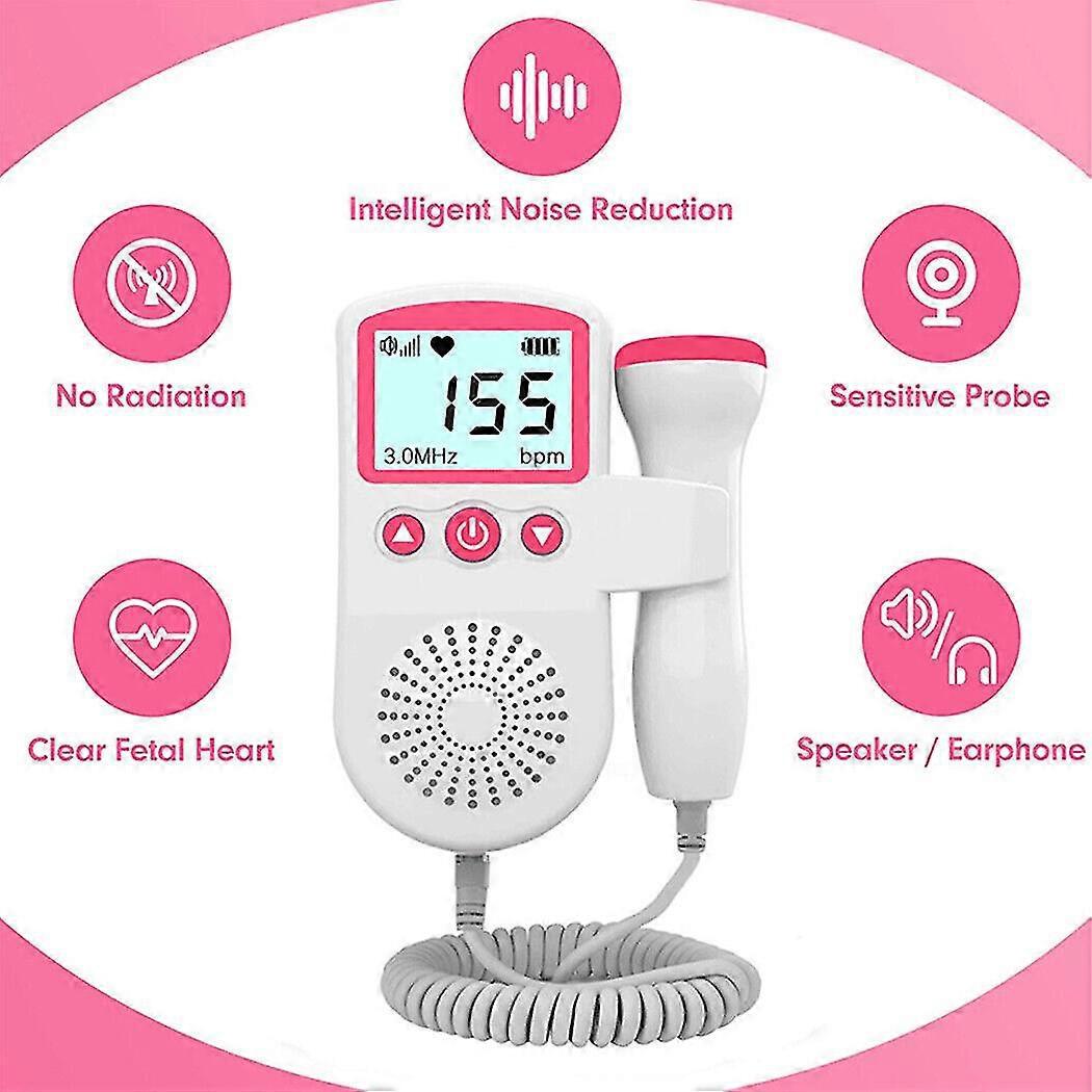Fetaler Doppler-detektor, Herzfrequenzsonde Für Babys, Pränatalmonitor, Ultraschall-herzfrequenzdetektor-green