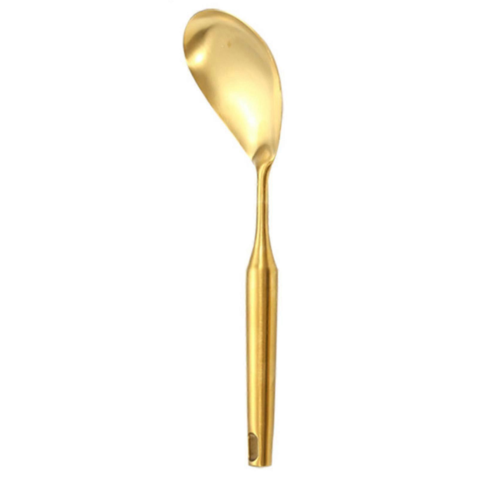 6-teiliges Kochutensilien-set Aus Edelstahl, Goldfarben, Suppenkelle, Spatel, Rostfrei, Modern-1 Spoon