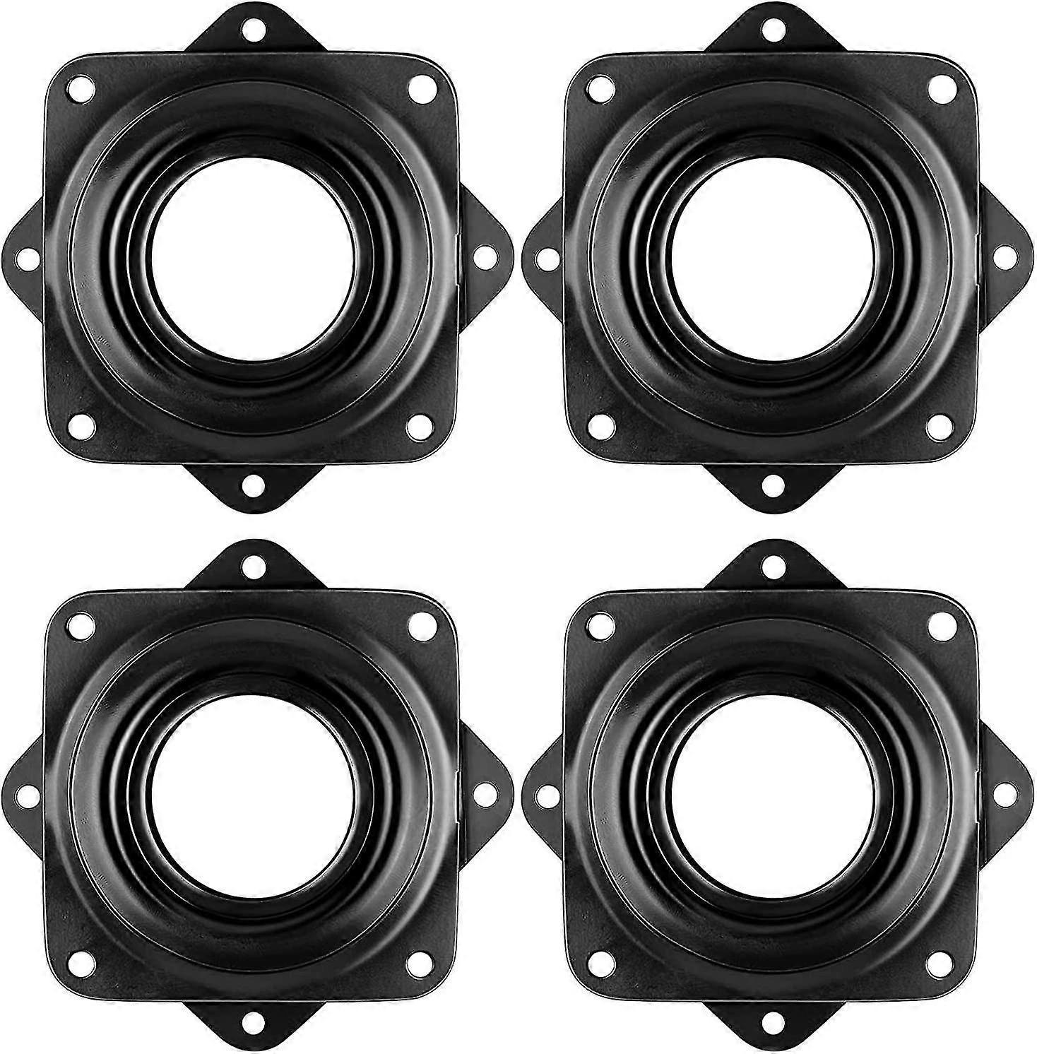 4 Stück Quadratische Kugellager-drehplatte, Metall-drehlager, 360°-kugellager-drehplatte (schwarz) (2-cc)