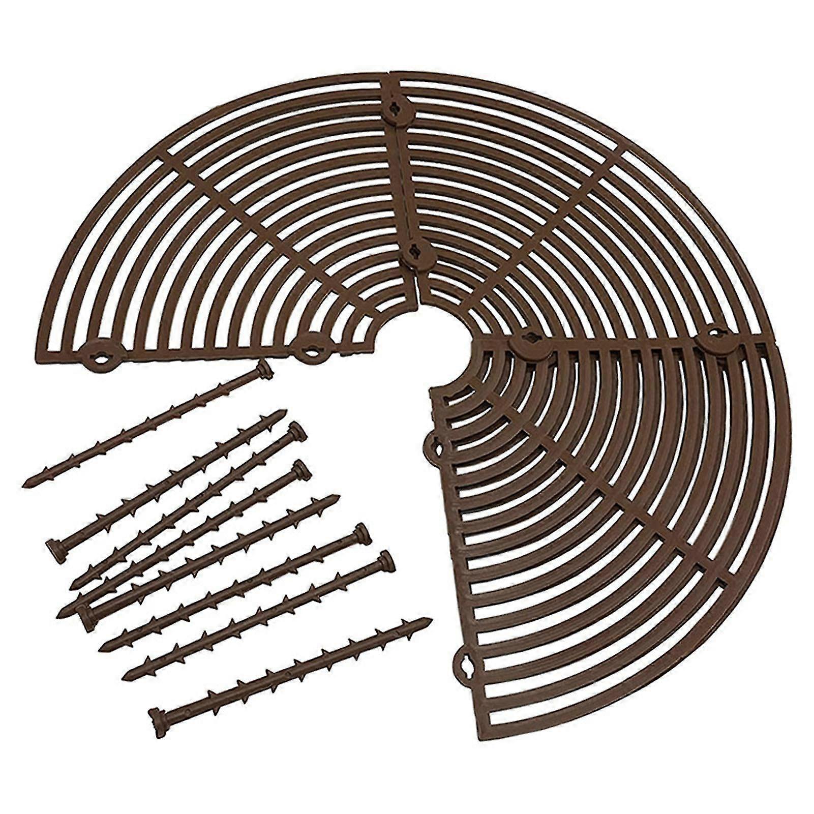 Mehrzweck-pflanztopfgitter, Verstellbar, Robust, Erdschutzabdeckung Für Blumentöpfe, Für Garten Und Hof-17cm-brown