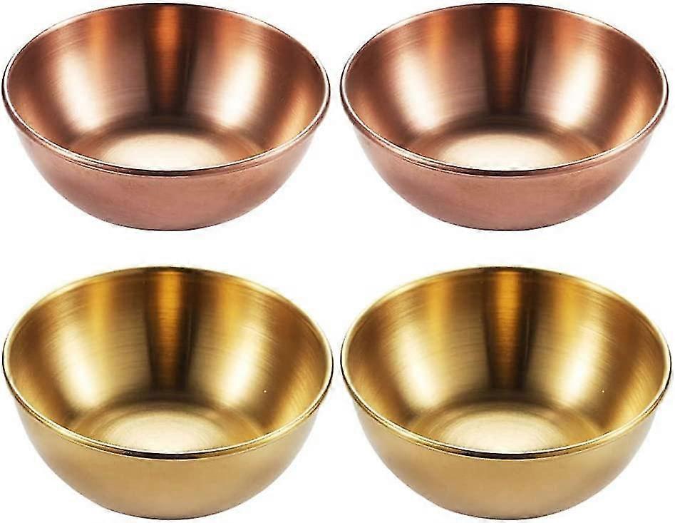 4-teiliges Set Runder Mini-schüsseln Aus Edelstahl Für Den Haushalt, Ideal Zum Würzen (gold) (4-dw)-color 1