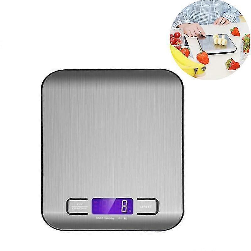 Adoric Digitalwaage, Professionelle Elektronische Küchenwaage Mit Lcd-display – Hervorragende Präzision Bis Zu 1 G (maximales Gewicht 5 Kg) – Silber