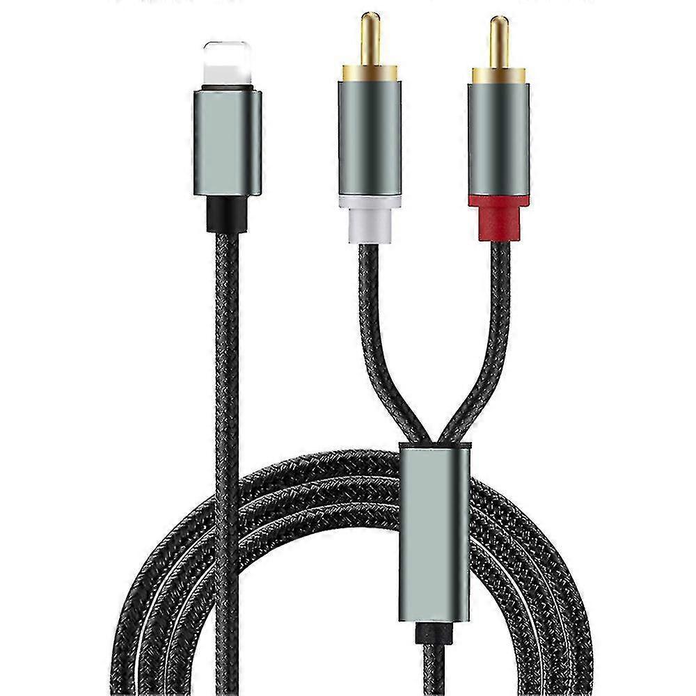 Rca Auf Lightning Aux Stereo Y-splitterkabel Für Iphone-audioverstärker-lautsprecher