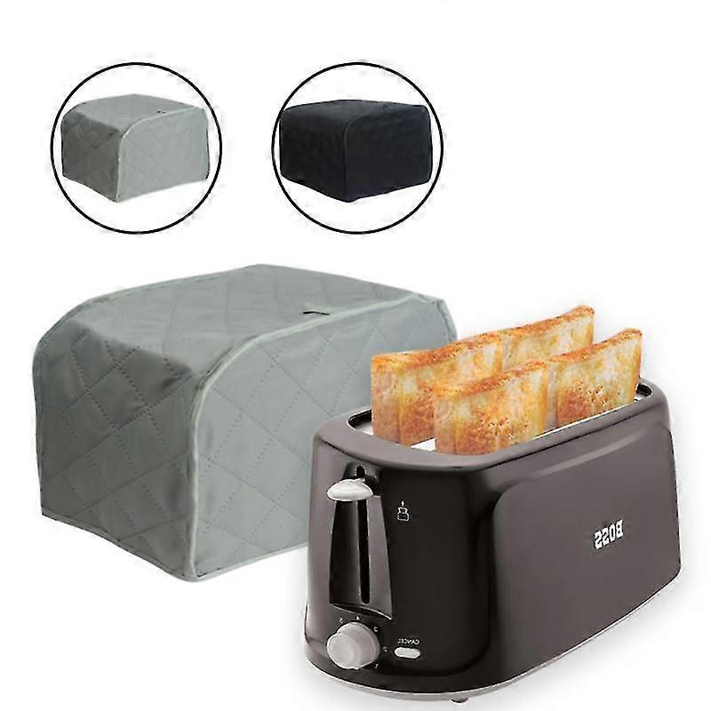 Toasterabdeckung Aus Polyester, Staubschutzhülle Für 2-/4-scheiben-toaster, Schutzhülle Und Fettschutz-33x27x22cm-gray