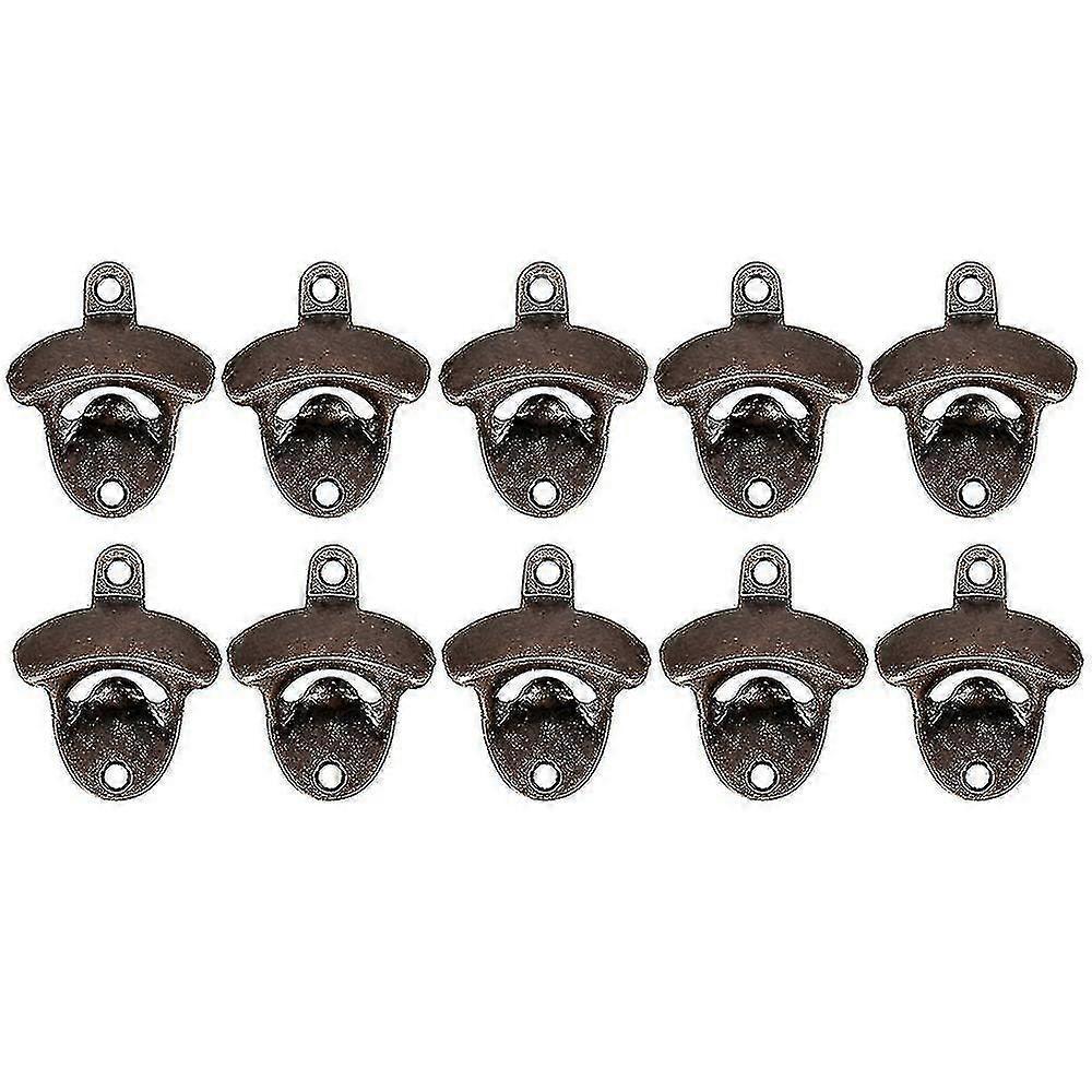 10er-pack Wandflaschenöffner, Rustikales Bieröffner-set Im Vintage-stil