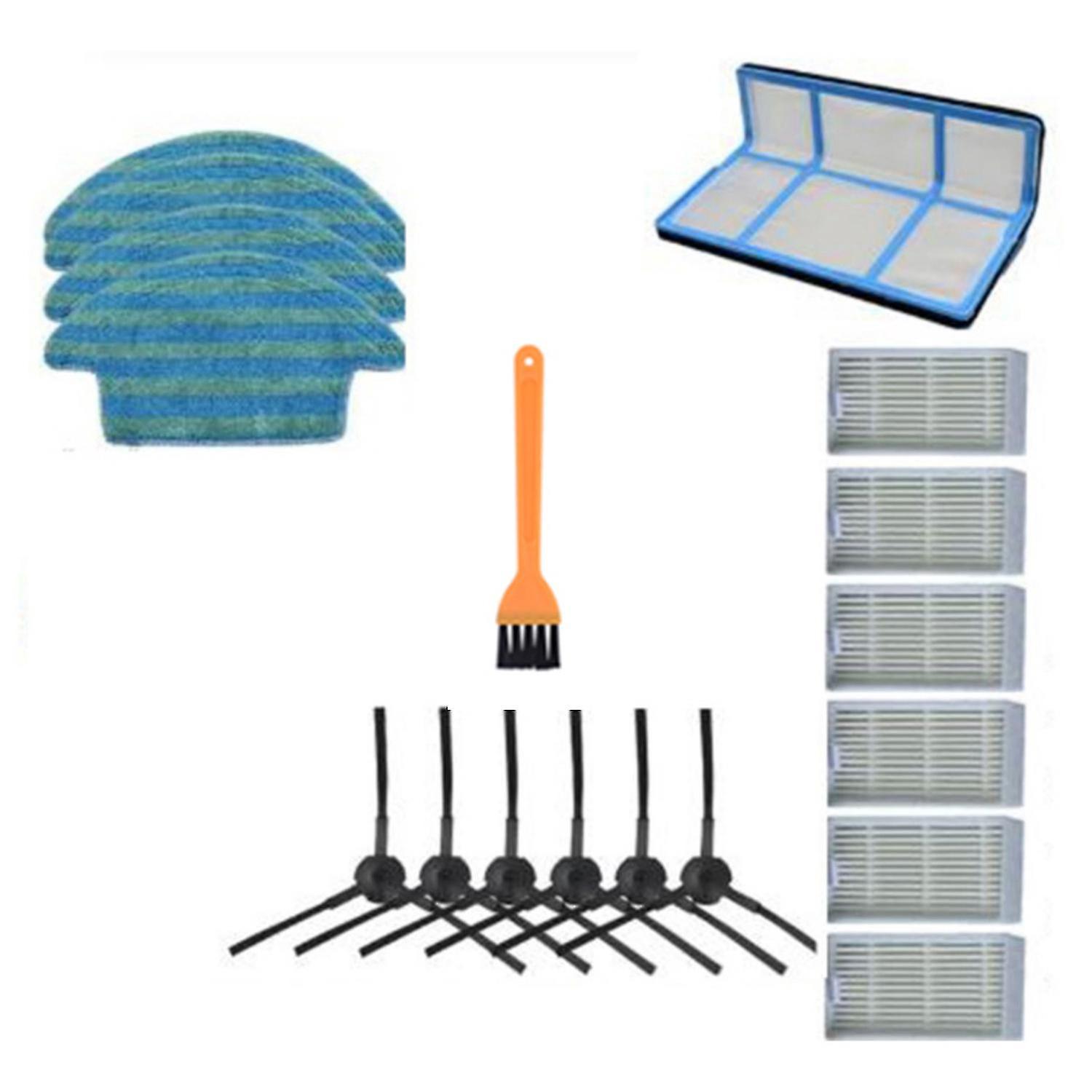 18-teiliges Set Mit Seitenbürsten, Hepa-filter Und Wischtuch Für Den Ilife V55 Pro.