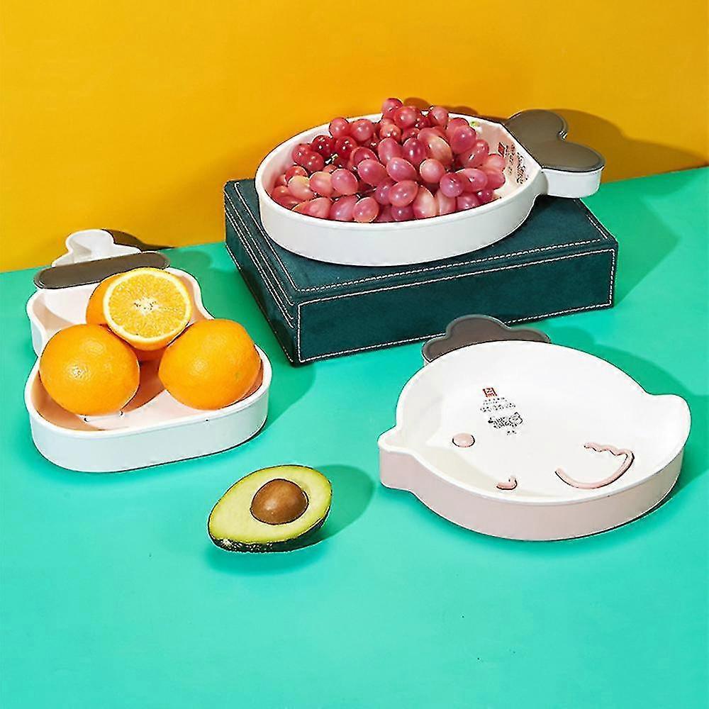 Obstteller In Cartoonform Mit Abtropffläche – Innovative Snack- Und Dessertteller Für Zuhause-nipple-blue