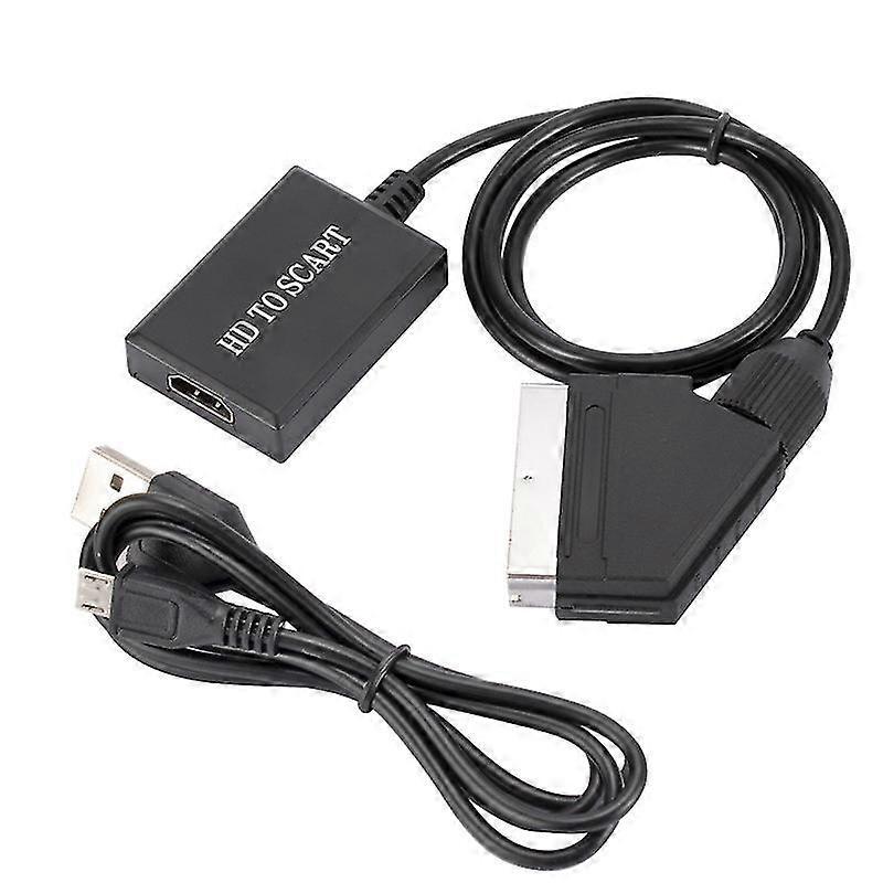 Hdmi-zu-scart-konverter 1080p Hd Audio-video-adapter Für Hdtv, Dvd, Sky-receiver Und Set-top-box