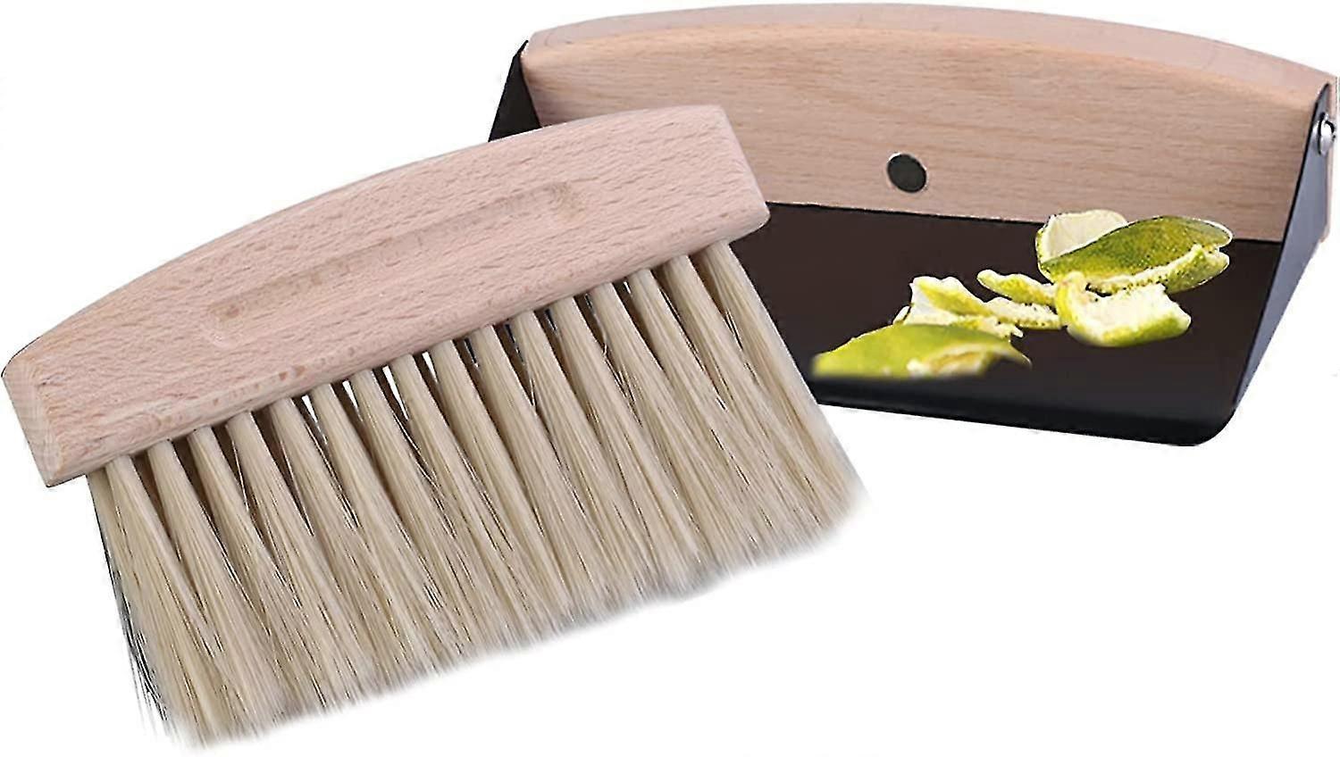 Tischbesen- Und Handbürsten-set: Kehrschaufel Und Handbürste Aus Holz, Kehrschaufel, Mehlbesen, Mini-tischbesen - Tischbürste, Krümelbürste, Holzbürste