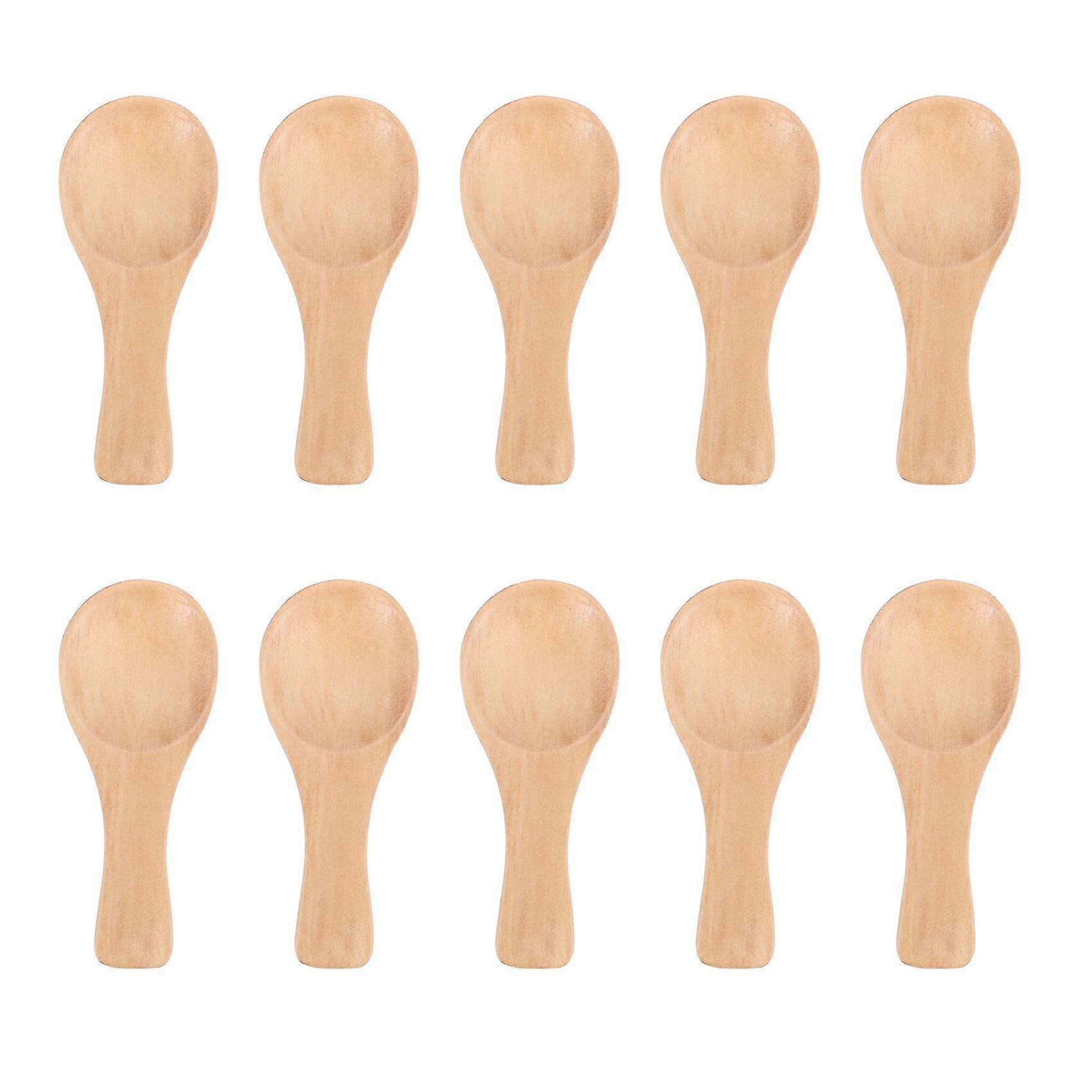 10er-packung Kleiner Holzlöffel Mit Kurzem Griff, Ideal Für Kleine Gläser Mit Marmelade, Gewürzen, Soßen Usw.