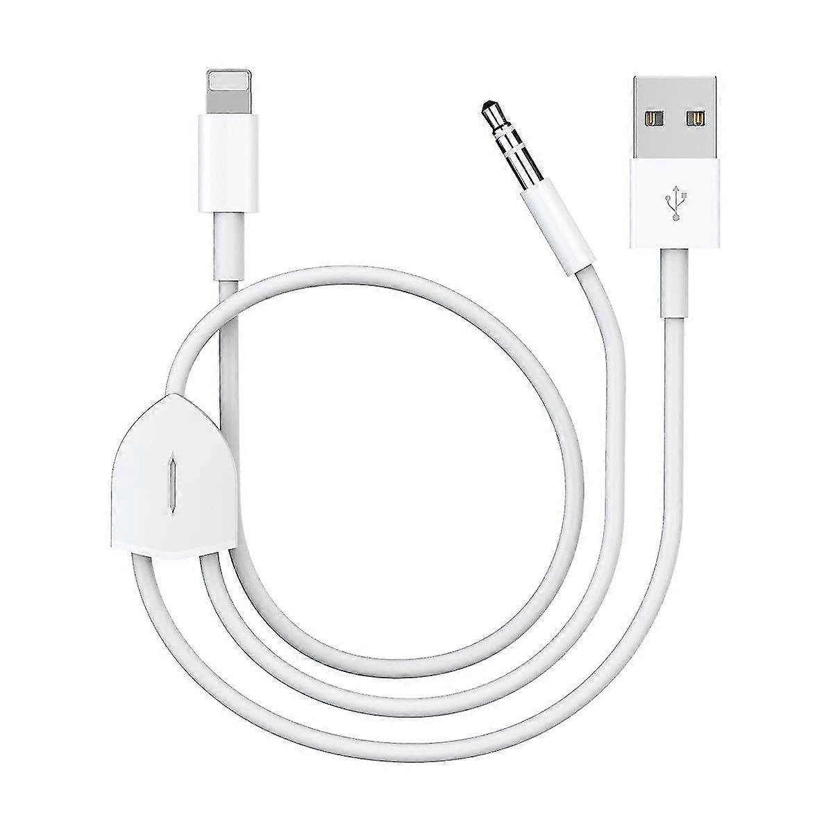 Kompatibles [verbessertes] 2-in-1-audio-ladekabel, Kompatibel Mit Iphone/ipad, Lädt Und Gibt Musik Gleichzeitig Wieder, Unterstützt Autoradios/lautsprecher/kopfhörer