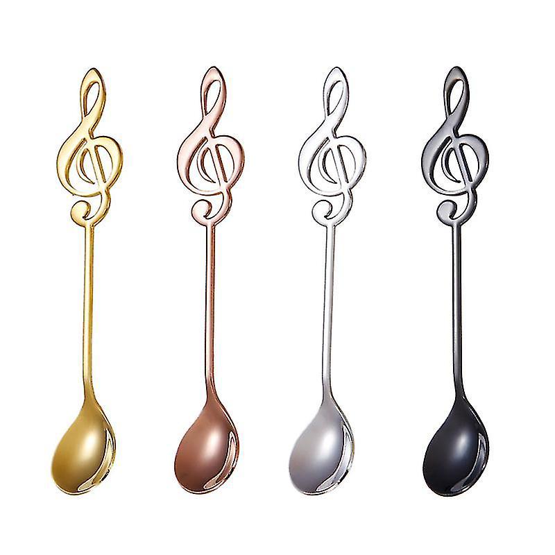 4-teiliges Set Kaffeelöffel Mit Musiknoten