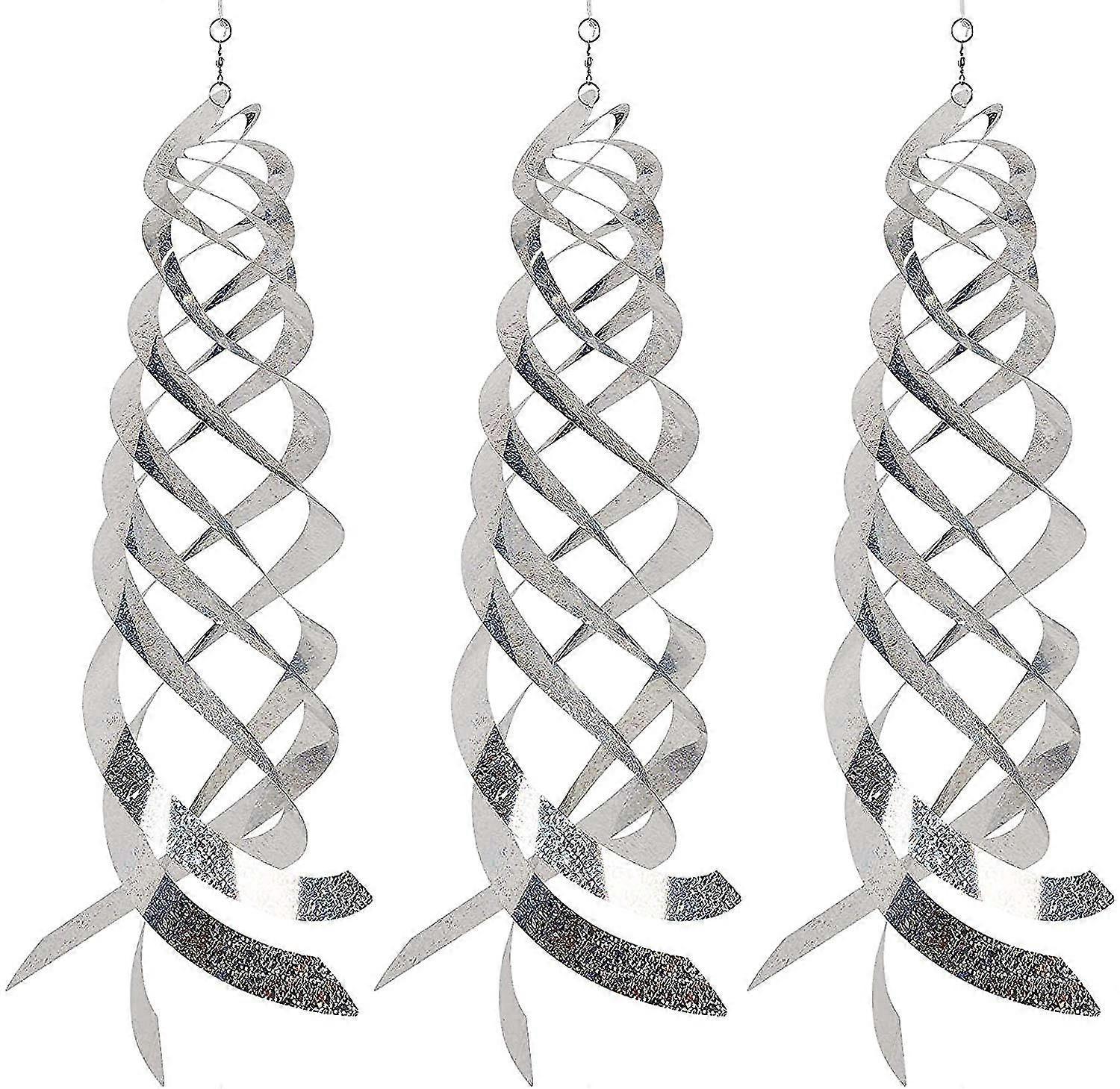 3-teiliges Set Seltener Perlen-vogelabwehrmittel, Vogelspiral-enthüller, Reflektierende Vogelabwehrstäbe, Dekorativer Spinner-abwehrtester