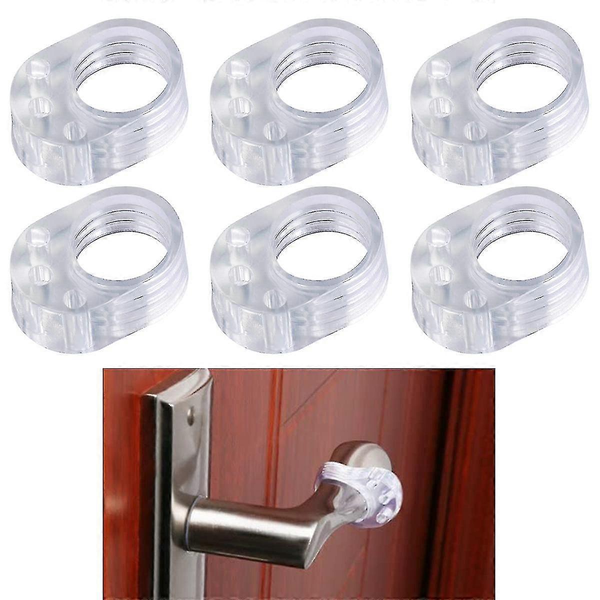 Türknauf-wandschutz, Transparenter, Kleiner, Weicher Wandschutz, 6 Stück