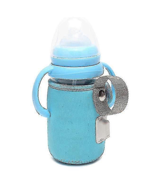Usb-milchwärmer, Tragbare Babyflaschenwärmertasche, Wärmetasche-blue