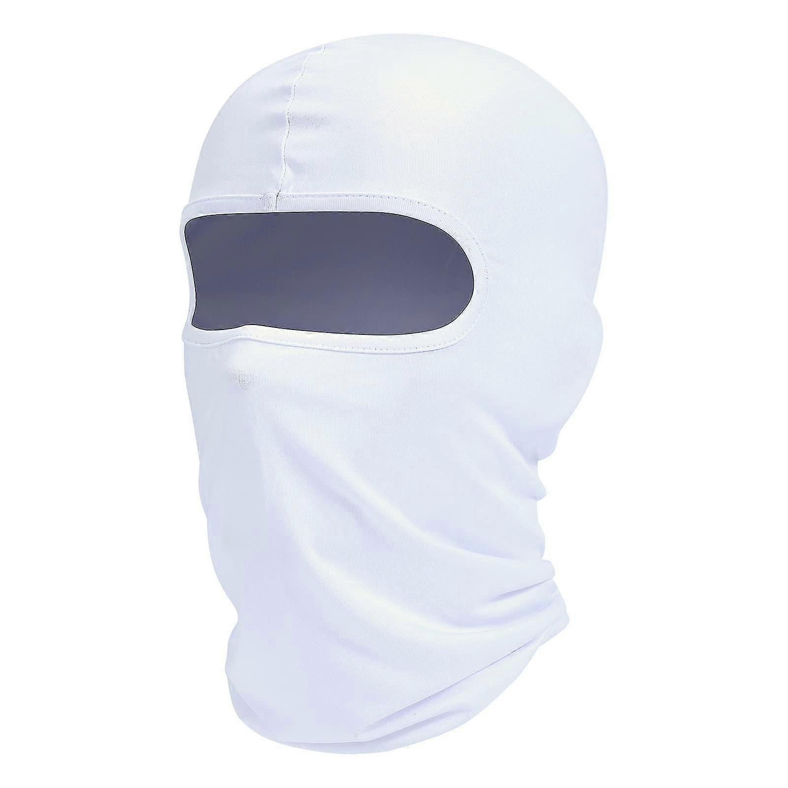 Sturmhaube, Skimaske, Nackenwärmer Für Motorrad- Und Fahrradhelme, Uv-schutzschal Für Damen Und Herren-white