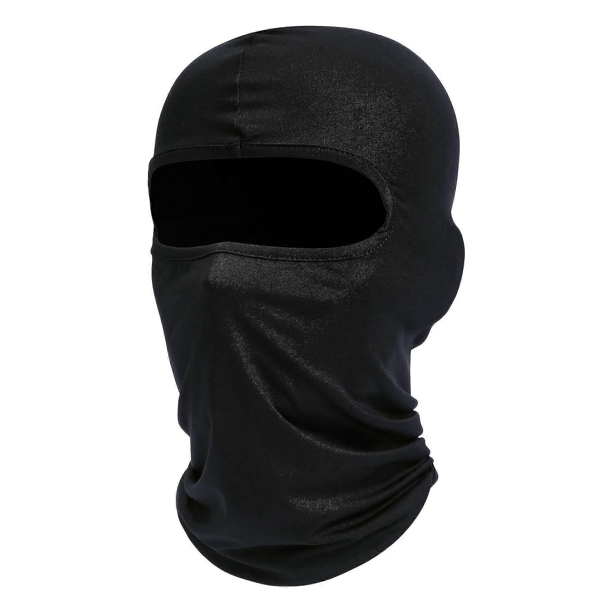 Sturmhaube, Skimaske, Nackenwärmer Für Motorrad- Und Fahrradhelme, Uv-schutzschal Für Damen Und Herren-black