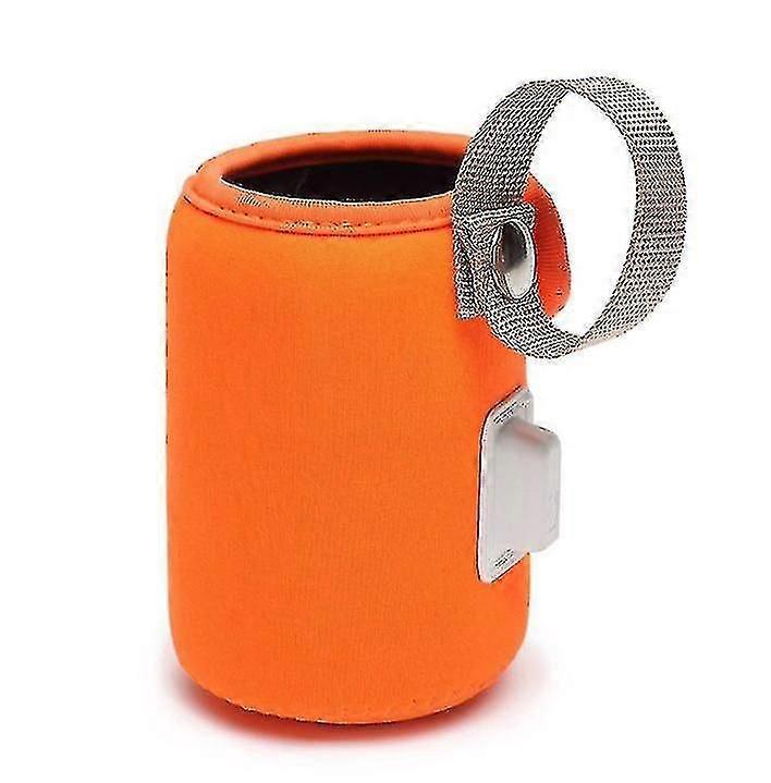 Usb-milchwärmer, Tragbare Babyflaschenwärmertasche, Wärmetasche-orange