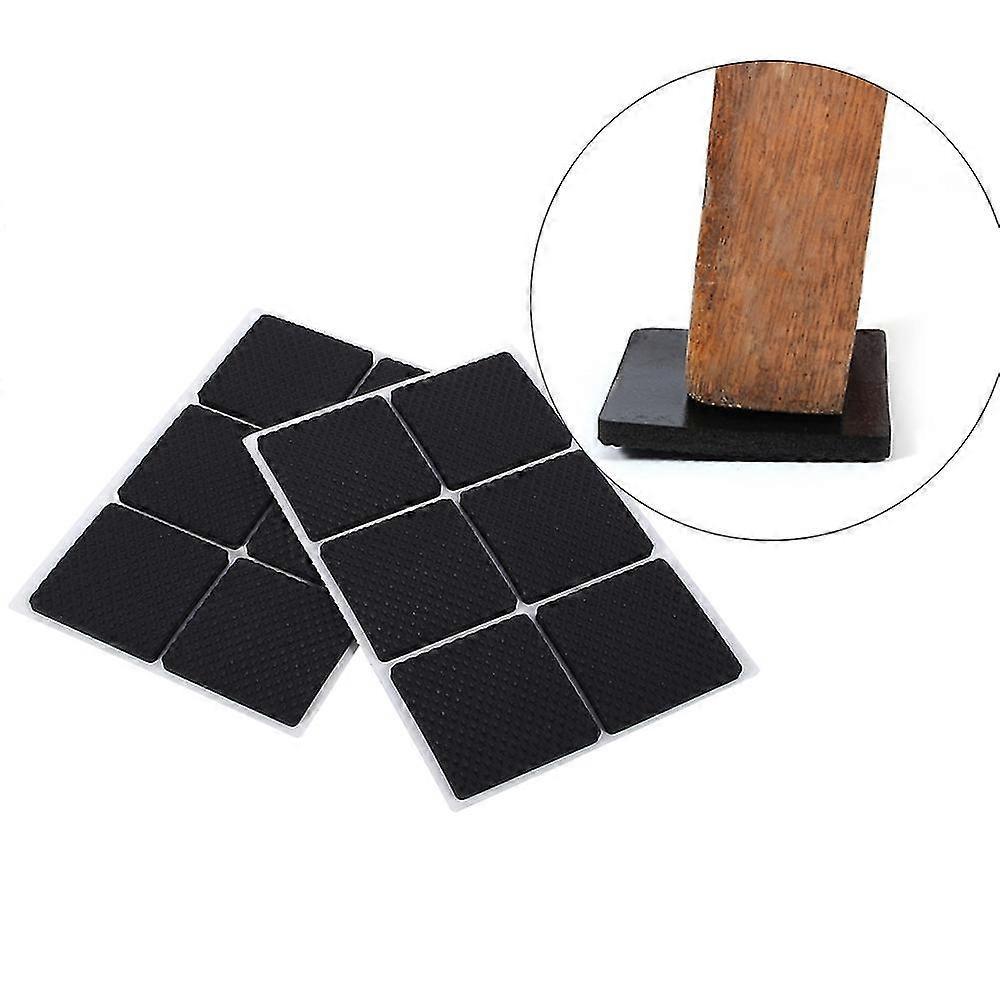 Rutschfeste, Selbstklebende Gummifüße, Schwarz, Für Möbel Und Stühle, Bodenschutz-square 12pcs